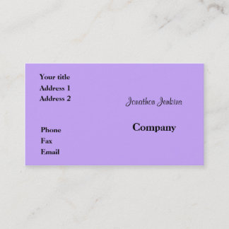 Lilac Business Card