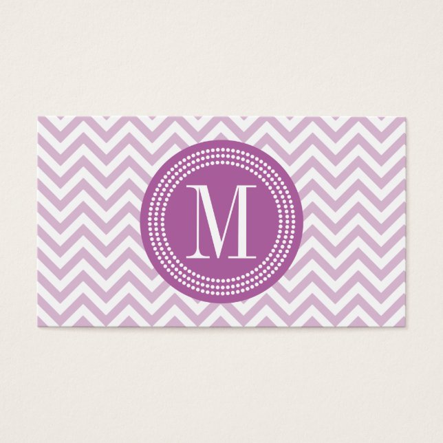 Lilac Chevron Zigzag Personalized Monogram (Front)