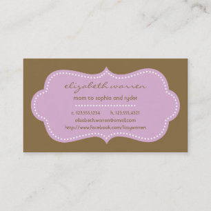 Lilac Chic Moderna Mommy Calling Card