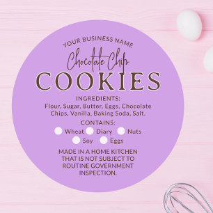 Lilac Chocolate Chip Cookies Cottage Law Sticker