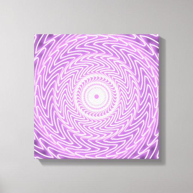 Lilac  circles pattern canvas print (Front)