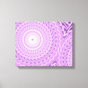 Lilac circles pattern canvas print