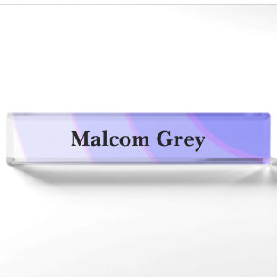Lilac Circular Swirls ombre Nameplate