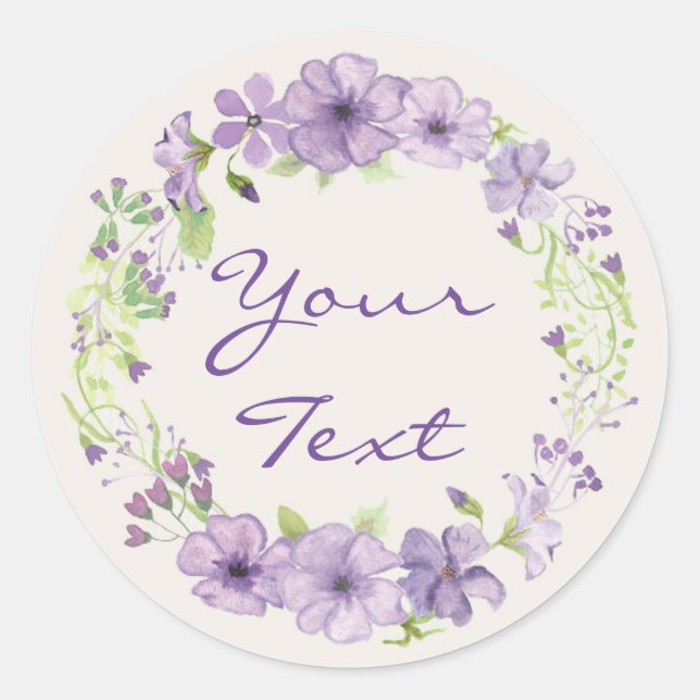 Lilac Classic Round Sticker (Front)