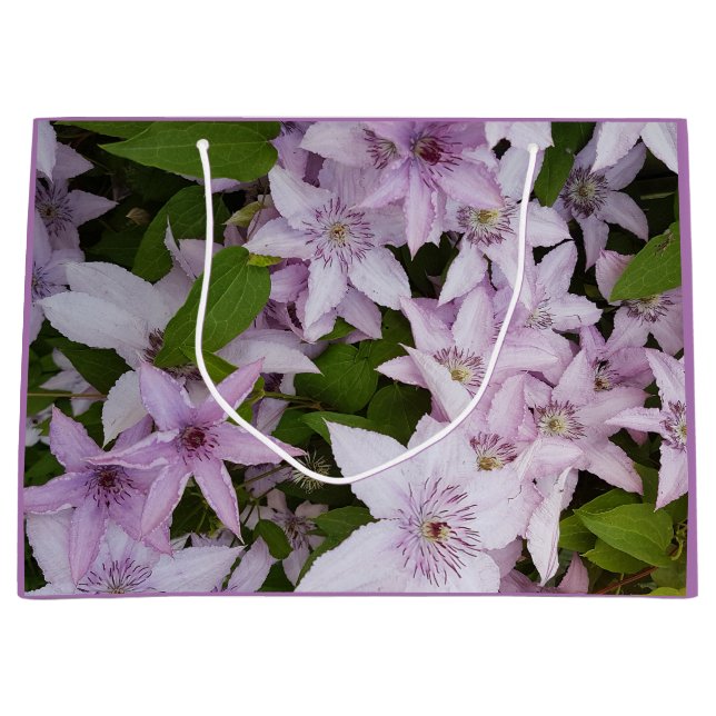 lilac ,clematis, beautiful, flower,lilac flower, large gift bag (Front)
