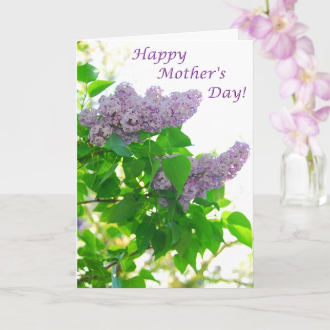 Lilac Cluster Mother's Day Card (Orchid)