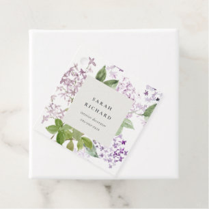 Lilac Cottage Garden Floral Bunch Business Favour Tags