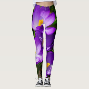 Lilac Crocuses Leggings
