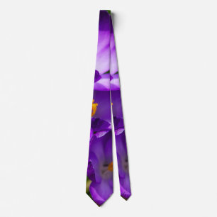 Lilac Crocuses Neck Tie