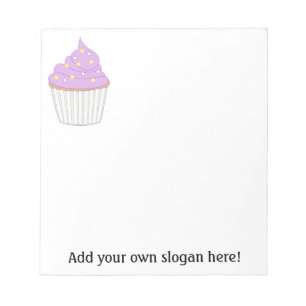 Lilac Cupcake - Personalize a Sweet Baking Graphic Notepad