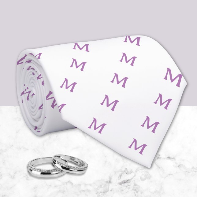 Lilac Custom Monogram  Tie (Creator Uploaded)