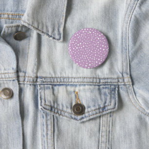 Lilac Dalmatian Spots, Dalmatian Dots, Dotted 2 Inch Round Button