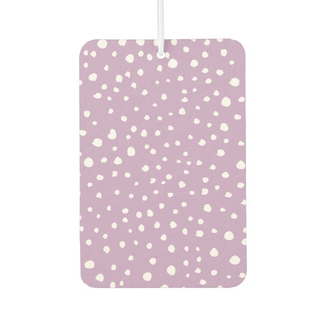 Lilac Dalmatian Spots, Dalmatian Dots, Dotted Air Freshener (Front)