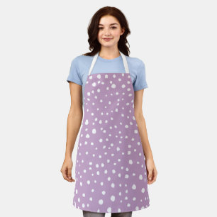 Lilac Dalmatian Spots, Dalmatian Dots, Dotted Apron