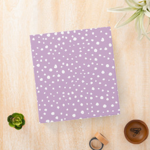Lilac Dalmatian Spots, Dalmatian Dots, Dotted Binder