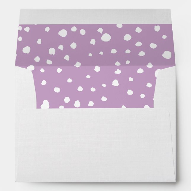 Lilac Dalmatian Spots, Dalmatian Dots, Dotted Envelope (Back (Bottom))