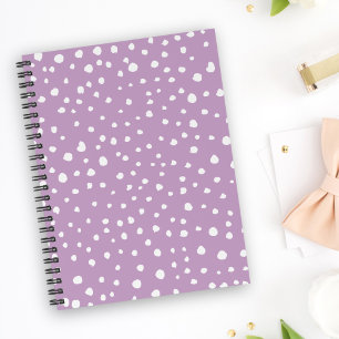 Lilac Dalmatian Spots, Dalmatian Dots, Dotted Notebook