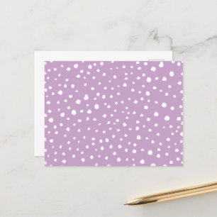 Lilac Dalmatian Spots, Dalmatian Dots, Dotted Postcard