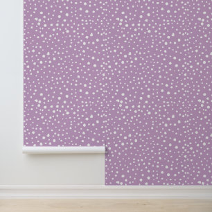 Lilac Dalmatian Spots, Dalmatian Dots, Dotted Wallpaper