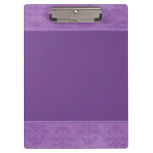 Lilac Damask Clipboard