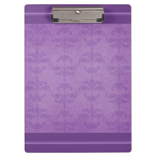 Lilac Damask Clipboard