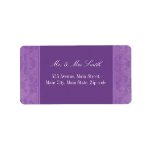 Lilac Damask Label