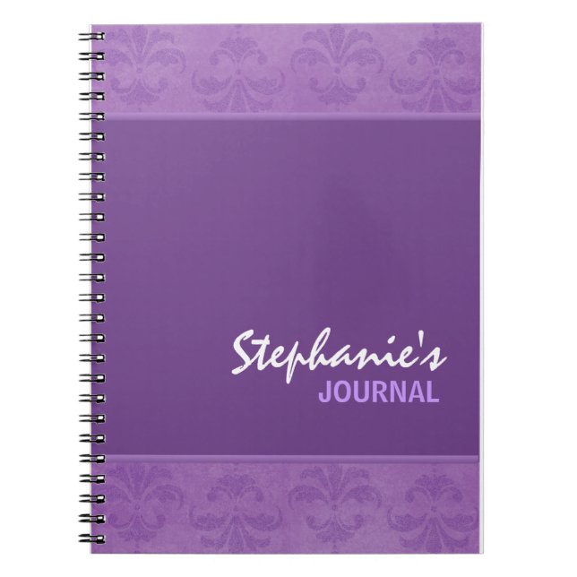 Lilac Damask Notebook (Front)