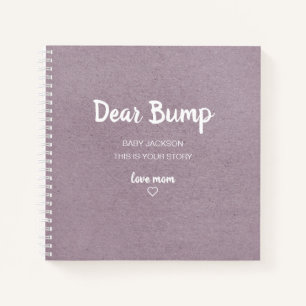Lilac Dear Bump Keepsake Pregnancy Journal
