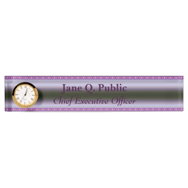 Lilac Desk Nameplate (Front)