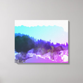 Lilac digital_art Landscape Canvas Print