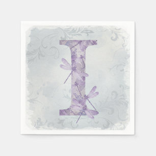 Lilac Dragonflies, by Natasha Us   Napkin
