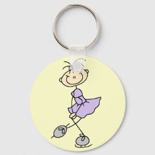 Lilac Dress Figure Skater Tshirts and Gifts Keychain