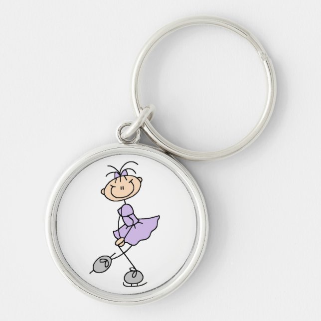 Lilac Dress Figure Skater Tshirts and Gifts Keychain (Front)