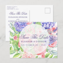 Lilac et Peony Sophisticated Faire-part de mariage