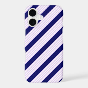 Lilac et rayures blanches motif avec bleu marine
