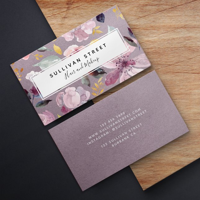 Lilac Floral Business Card (Creator Uploaded)