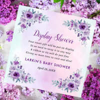 Lilac Floral Display Shower No Gift Wrap Request 