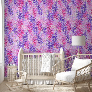 Lilac Floral Flowers Pink Purple Botanical Wallpaper
