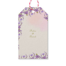 lilac floral gift tags