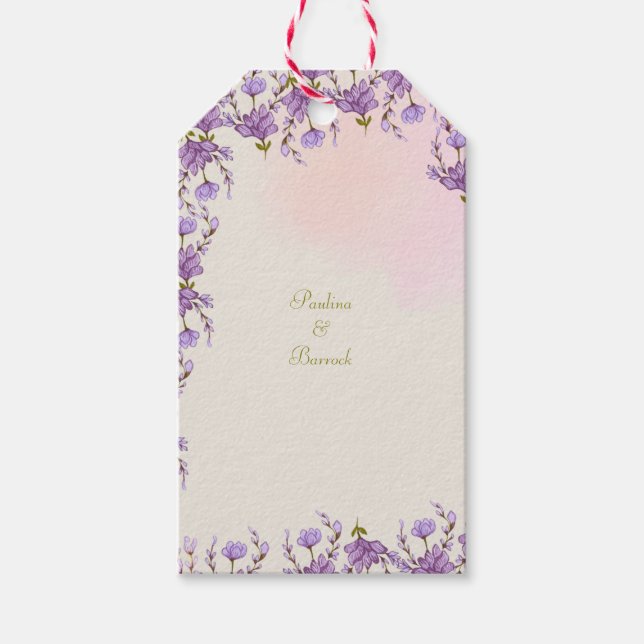lilac floral gift tags (Front)