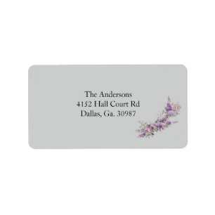 Lilac floral label