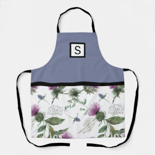 Lilac Floral Monogram Apron