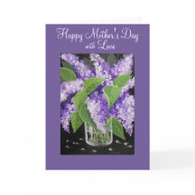 Lilac floral Mother's Day greeting card