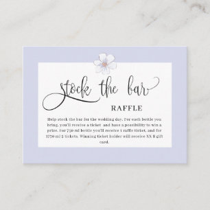 Lilac Floral Stock the bar Bridal Shower  Enclosure Card