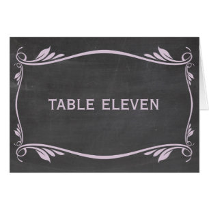 Lilac Flourish Chalkboard Table Number Card