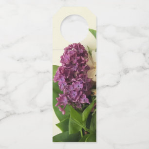 Lilac Flower Bottle Hanger Tag