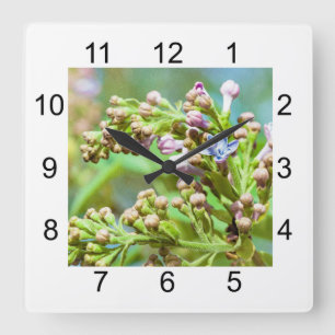 Lilac Flower - Primus Inter Pares Square Wall Clock