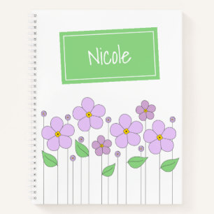 Lilac Flowers and Tag Notebook