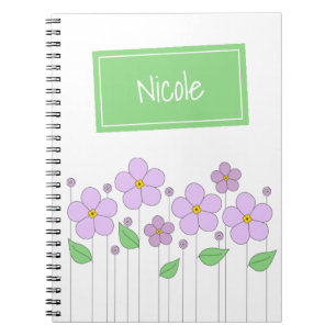 Lilac Flowers and Tag Photo Notebook