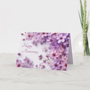 Lilac Flowers Anniversary Card